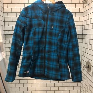 🕷 Spyder Plaid Blue & Black Jacket- Large🕷